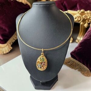 Joan Rivers Royal Regal Egg Gold Plated Torque Necklace